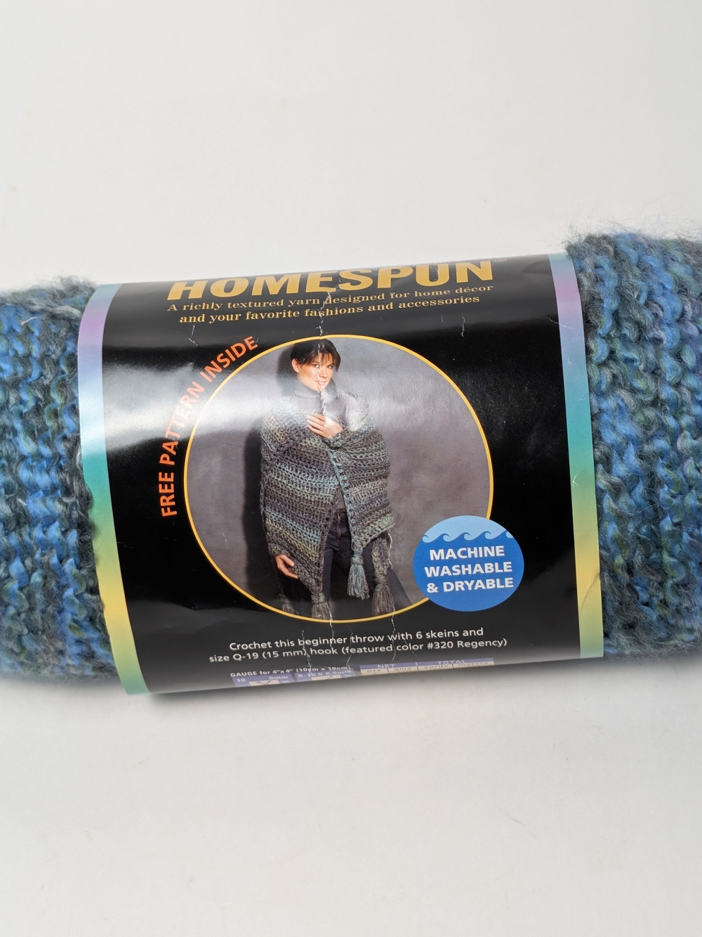 Homespun‎ Blue-Green Variegated Yarn Color Windsor - Soft Machine Washable Fiber